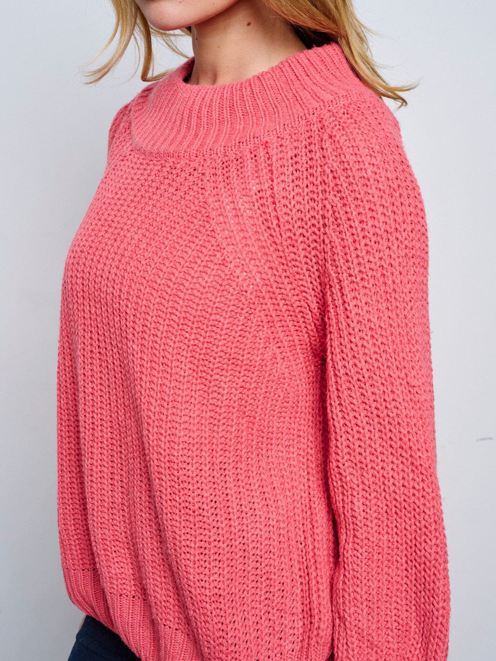 WOMEN'S LONG SLEEVE KNITTED PULLOVER SWEATER