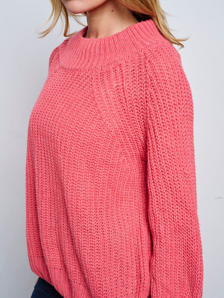 WOMEN'S LONG SLEEVE KNITTED PULLOVER SWEATER