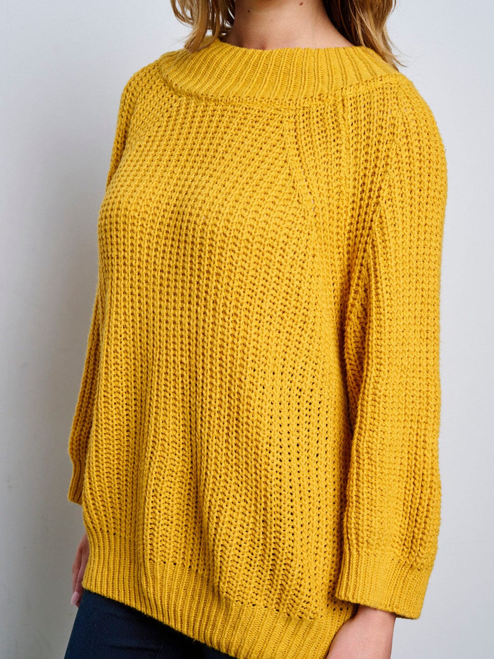 WOMEN'S LONG SLEEVE KNITTED PULLOVER SWEATER