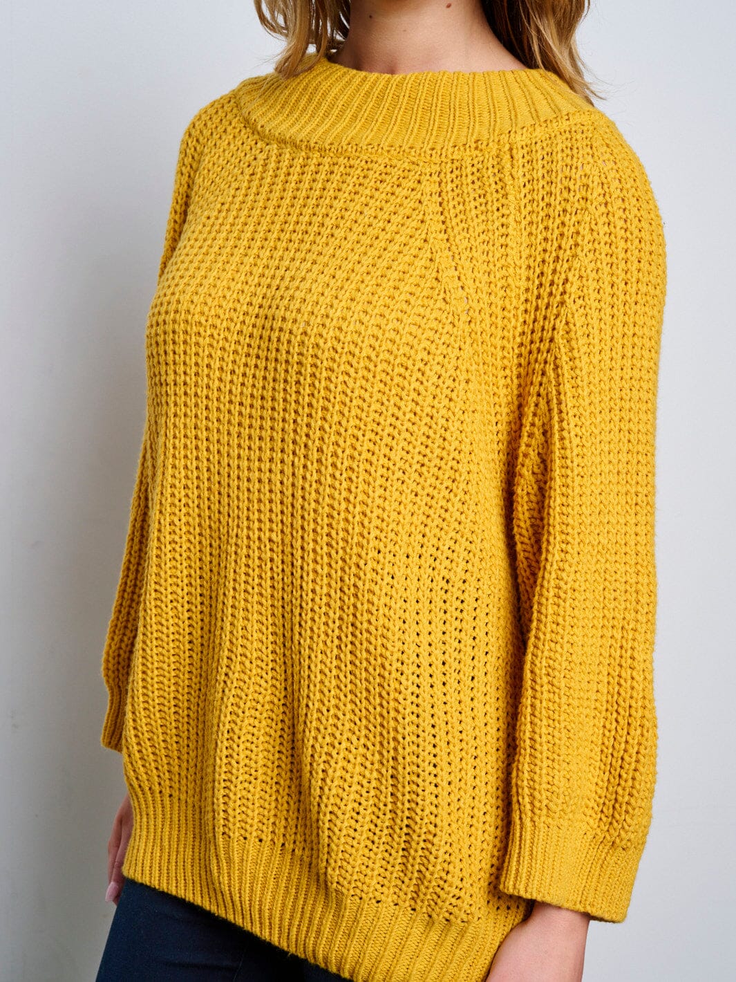 WOMEN'S LONG SLEEVE KNITTED PULLOVER SWEATER