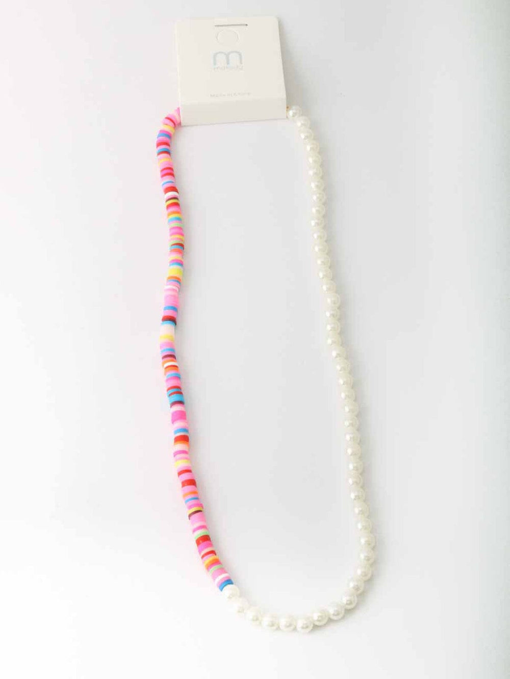 WOMEN'S ASSORTED COLORS BEADS & PEARL NECKLACE