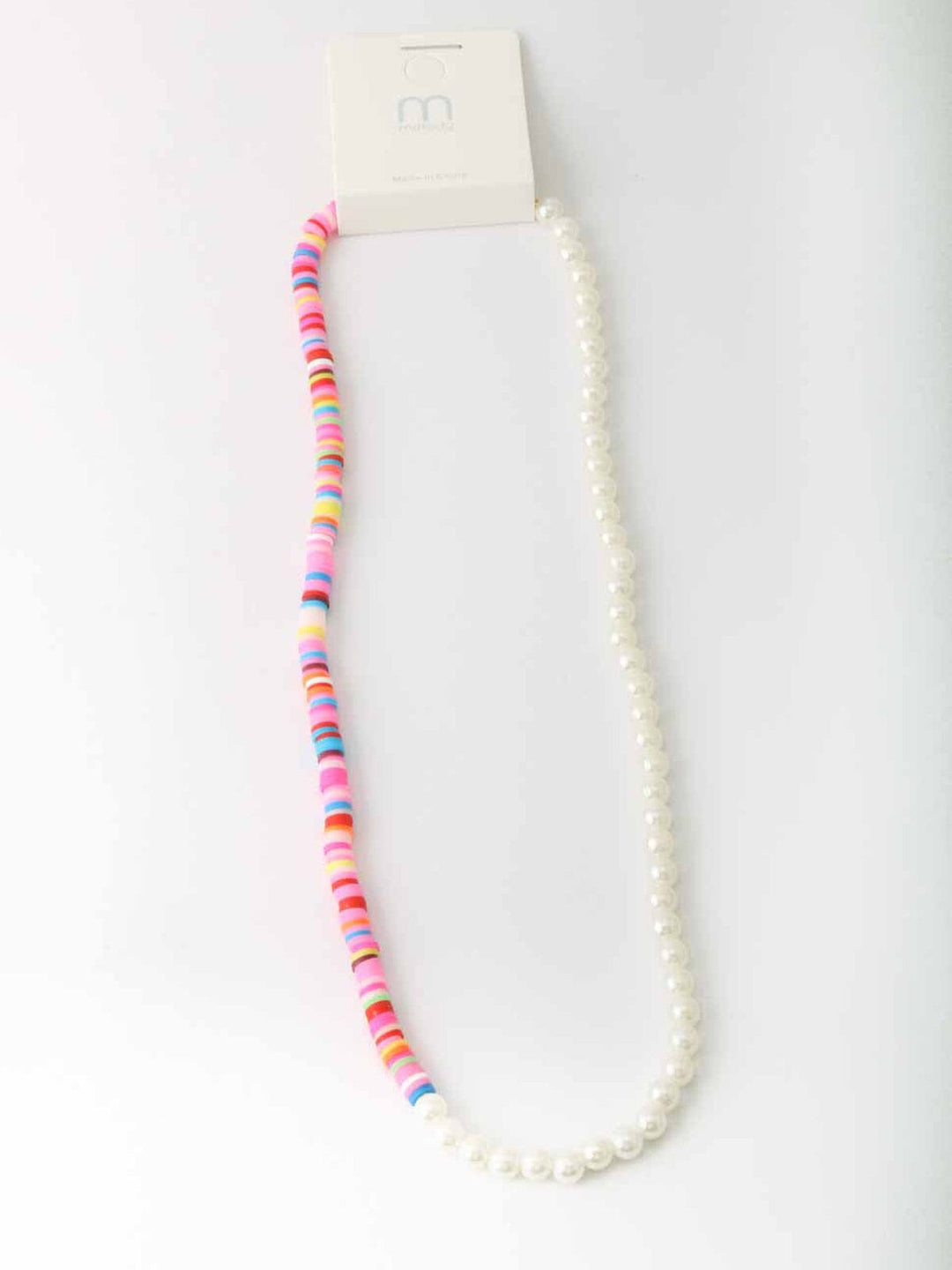 WOMEN'S ASSORTED COLORS BEADS & PEARL NECKLACE