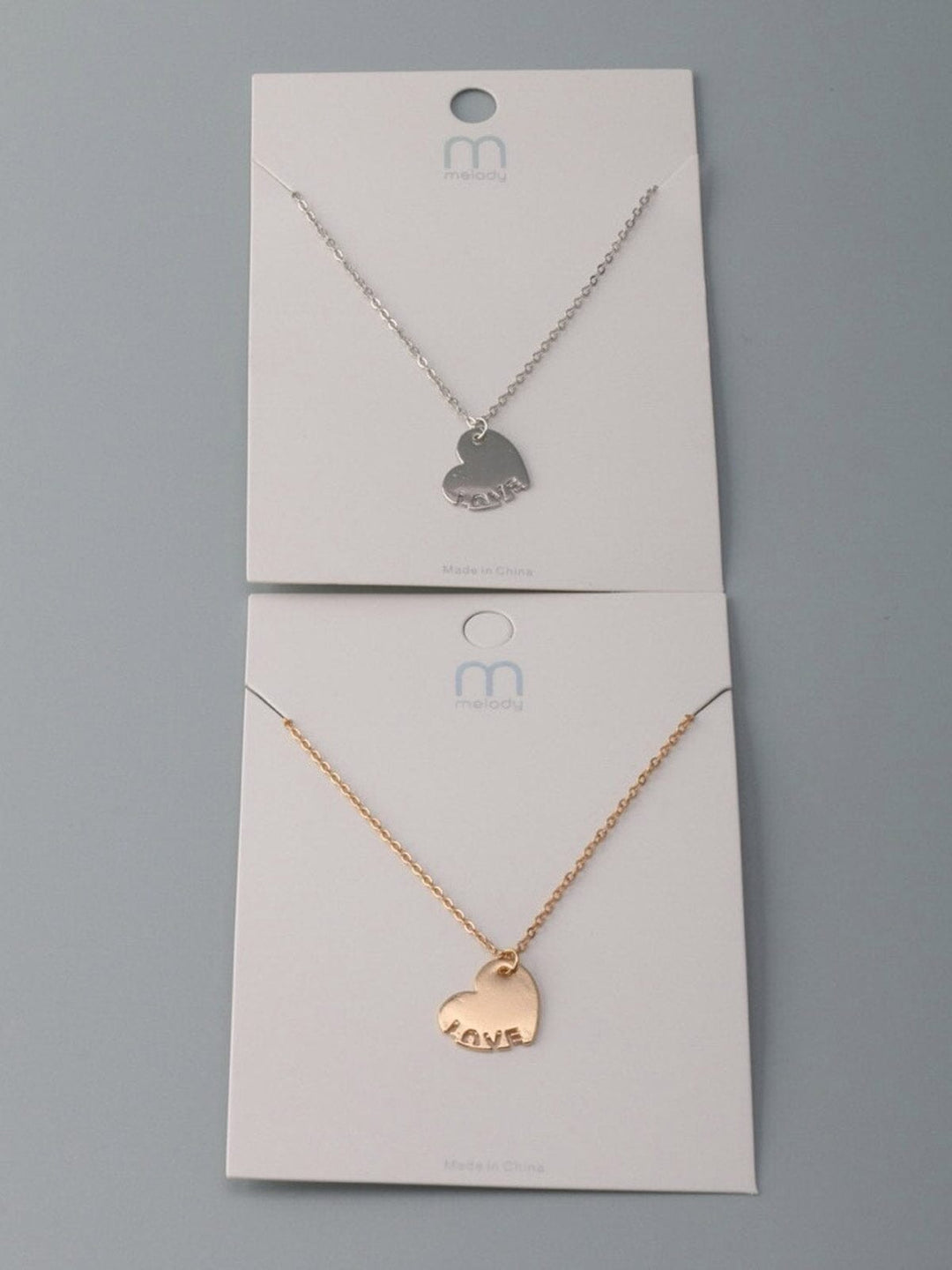 WOMEN'S GOLD & SILVER HEART NECKLACE