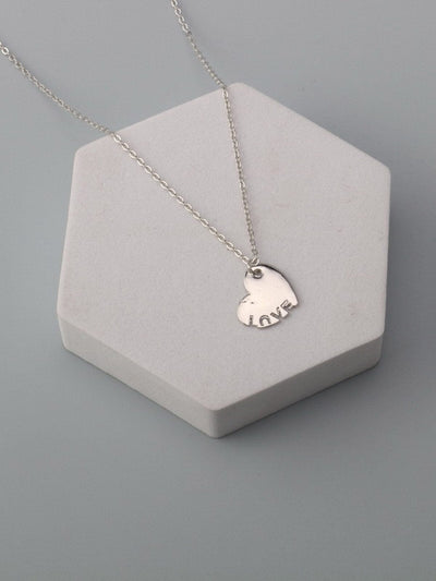 WOMEN'S GOLD & SILVER HEART NECKLACE