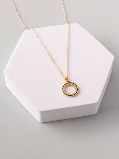 WOMEN'S GOLD & SILVER STUDS NECKLACE