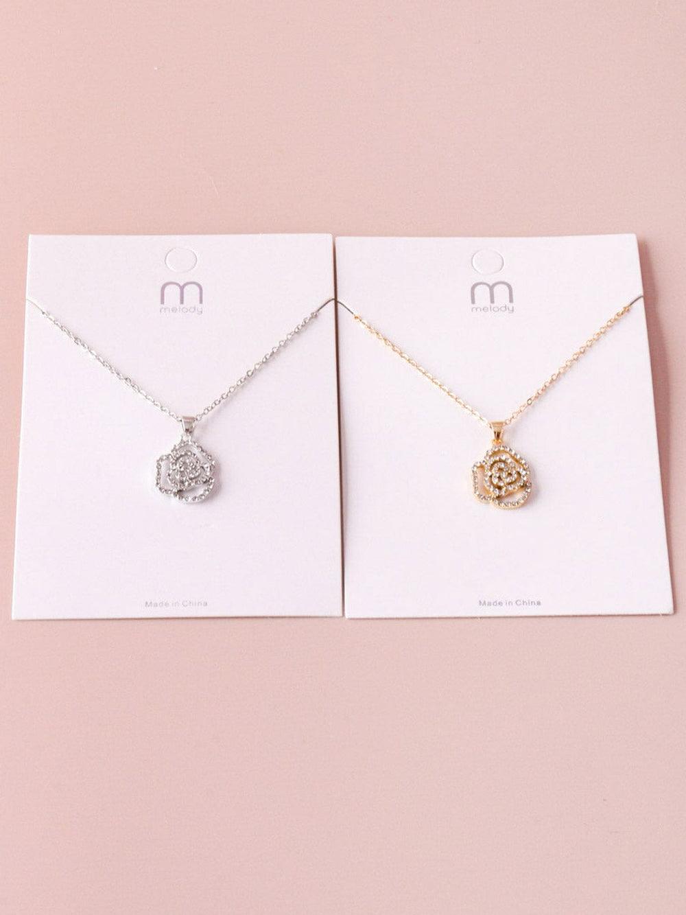 WOMEN'S GOLD & SILVER FLOWER NECKLACE
