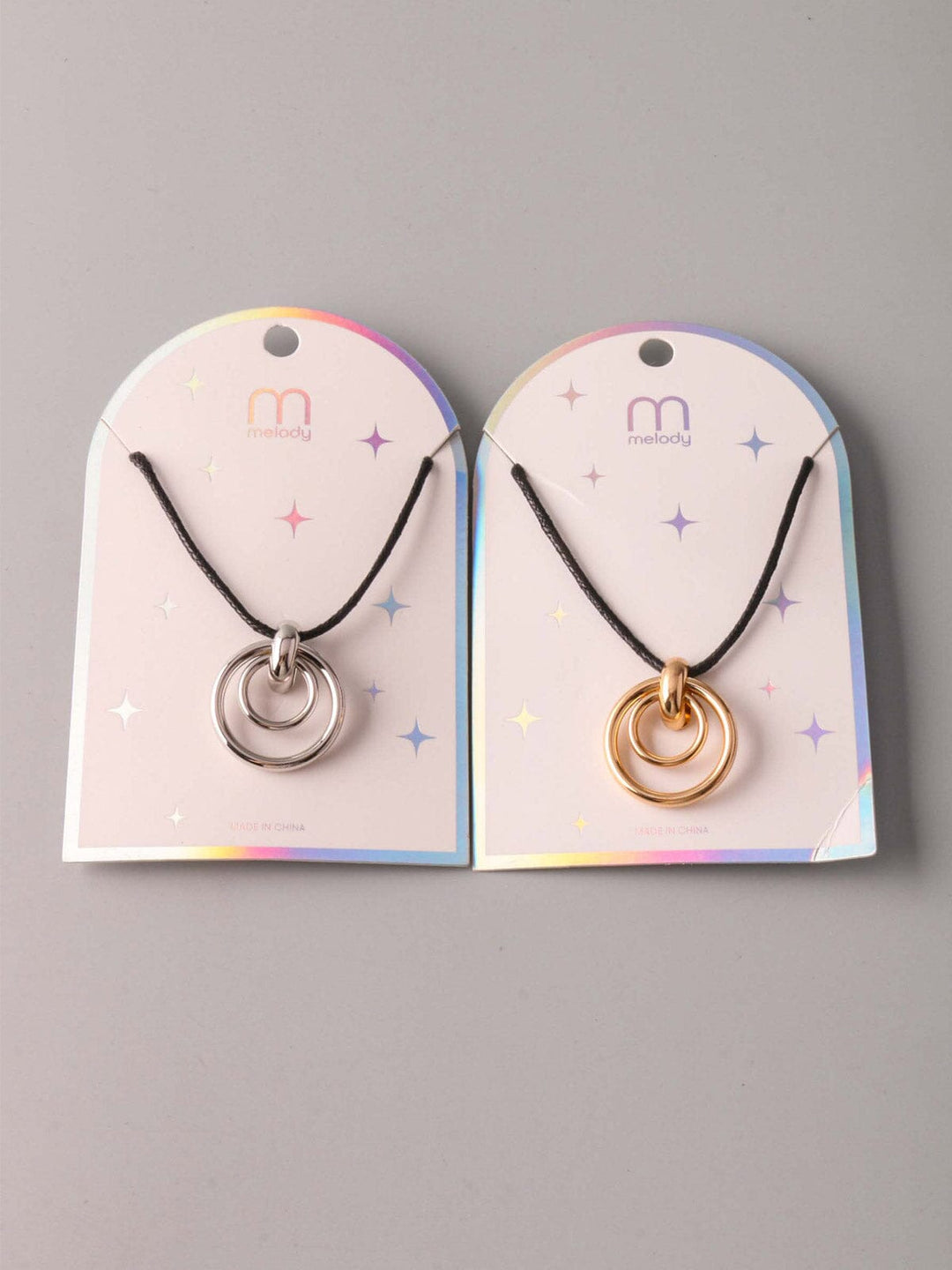 FASHION SILVER & GOLD PENDENT NECKLACE