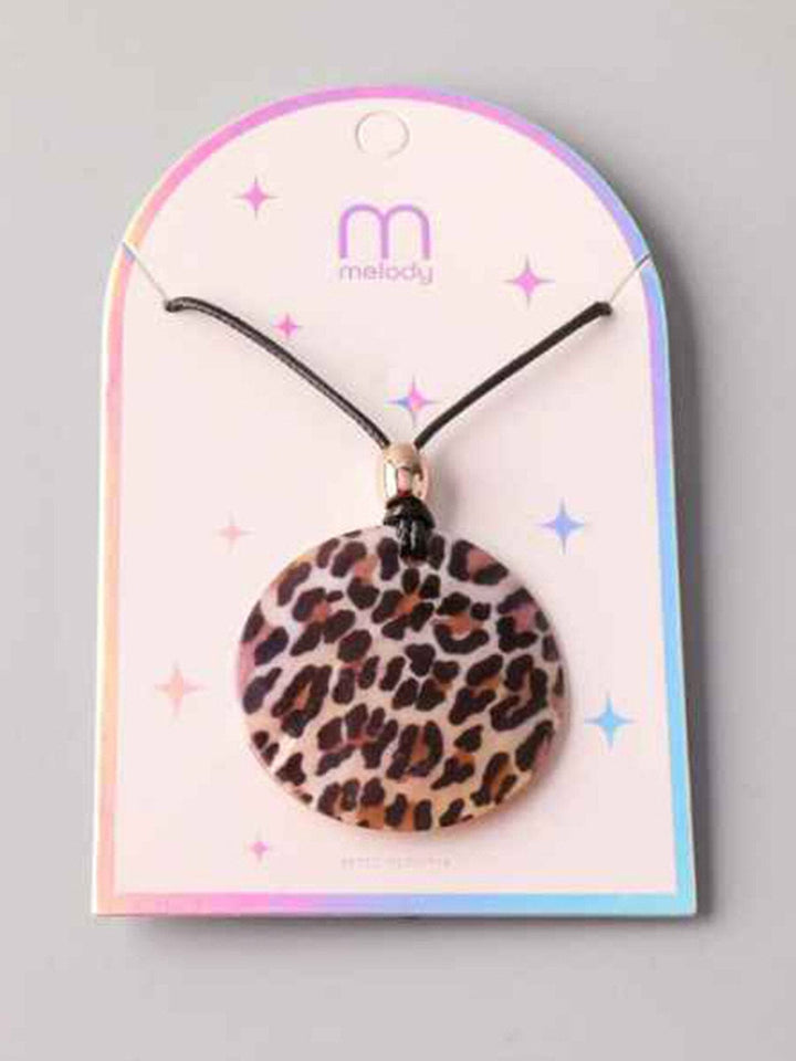FASHION ANIMAL PRINT PENDANT NECKLACE