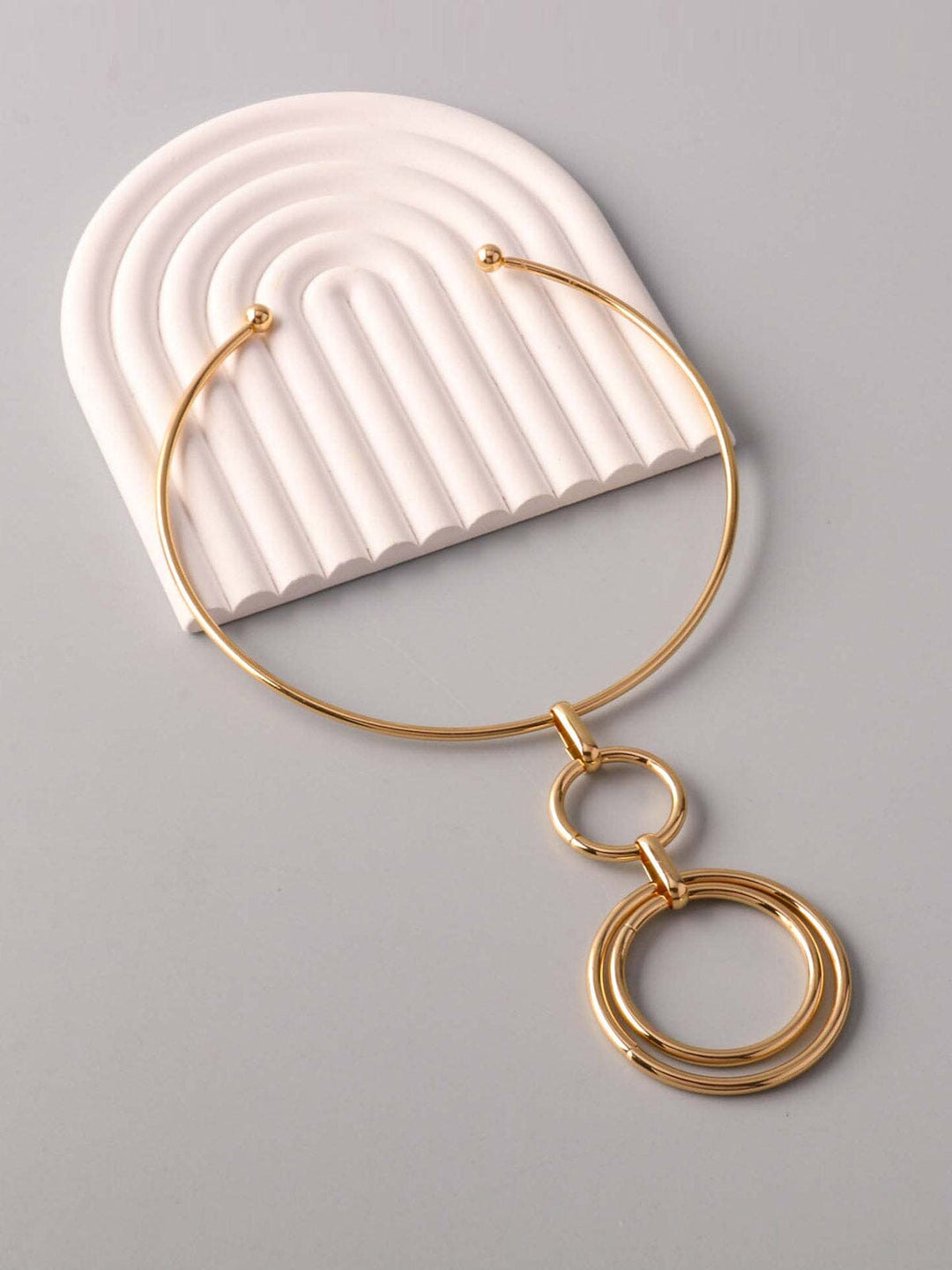 WOMEN'S HOOP PENDANT COLLAR NECKLACE