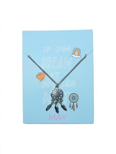 WOMEN'S SILVER DREAM CATCHER NECKLACE