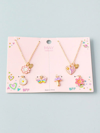FASHION ASSORTED CHARMS & NECKLACE SET