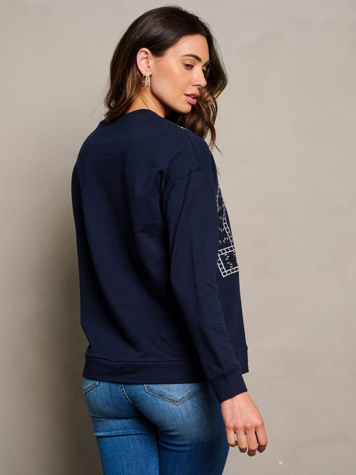 WOMEN'S LONG SLEEVE FRONT DETAILED TOP