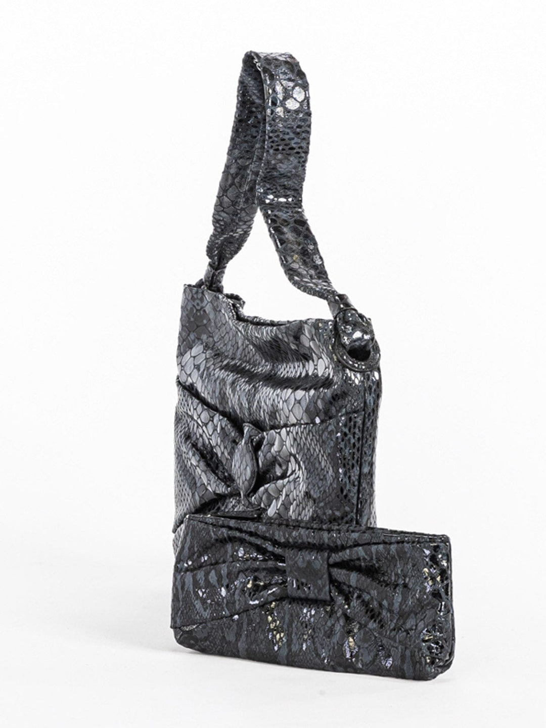 WOMEN'S HANDBAG WITH WALLET PU PLEATHER SHIMMER 2PC. SET