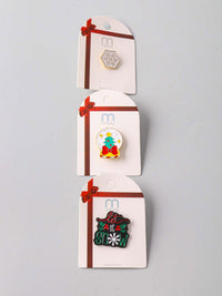 ASSORTED HOLIDAY PENDANT BUTTON PINS