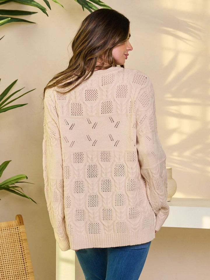 WOMEN'S LONG SLEEVE PULLOVER KNIT SWEATER