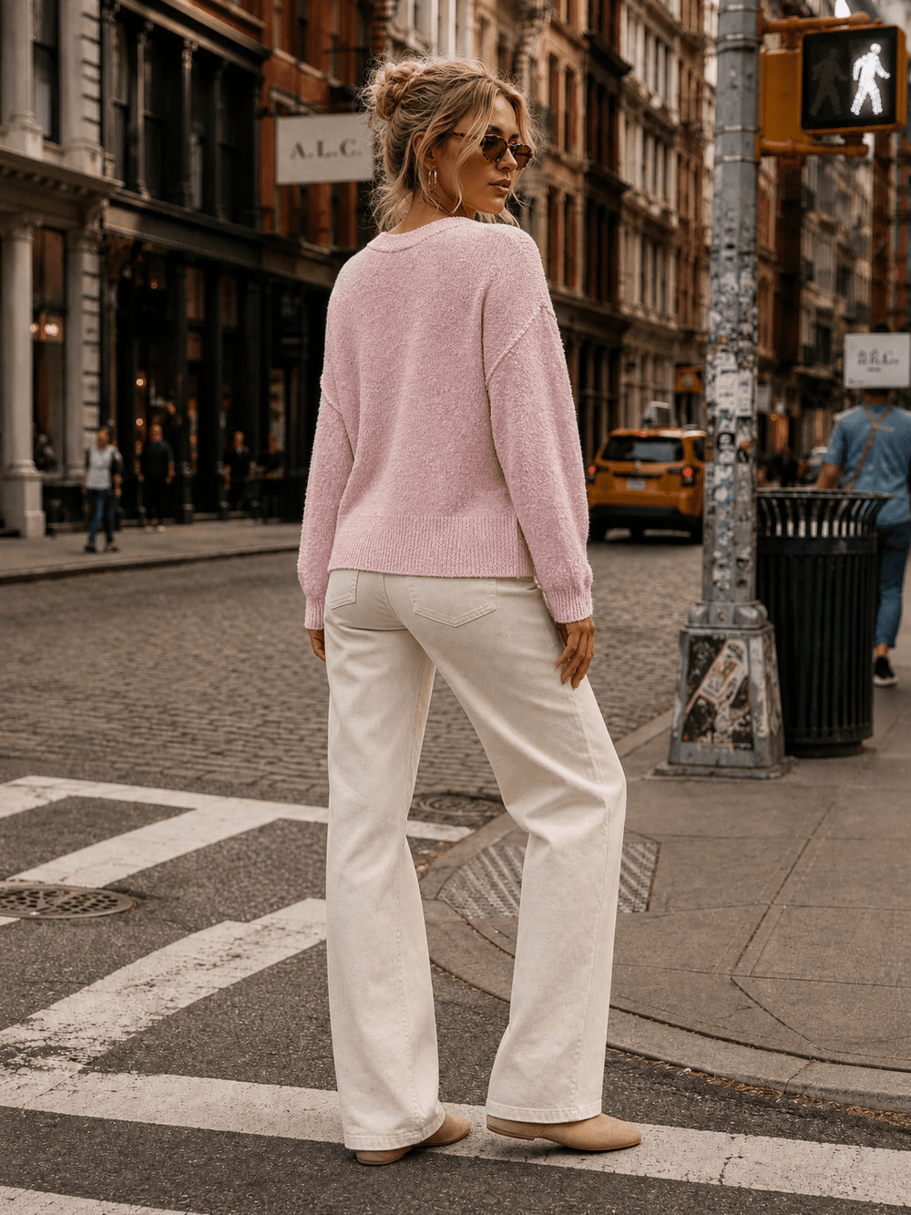 WOMEN'S LONG SLEEVE BUTTON UP SWEATER