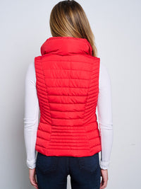 WOMEN'S SLEEVELESS ZIP UP POCKETS PUFFER VEST