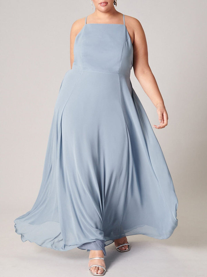 PLUS SIZE SLEEVELESS OPEN BACK MAXI DRESS