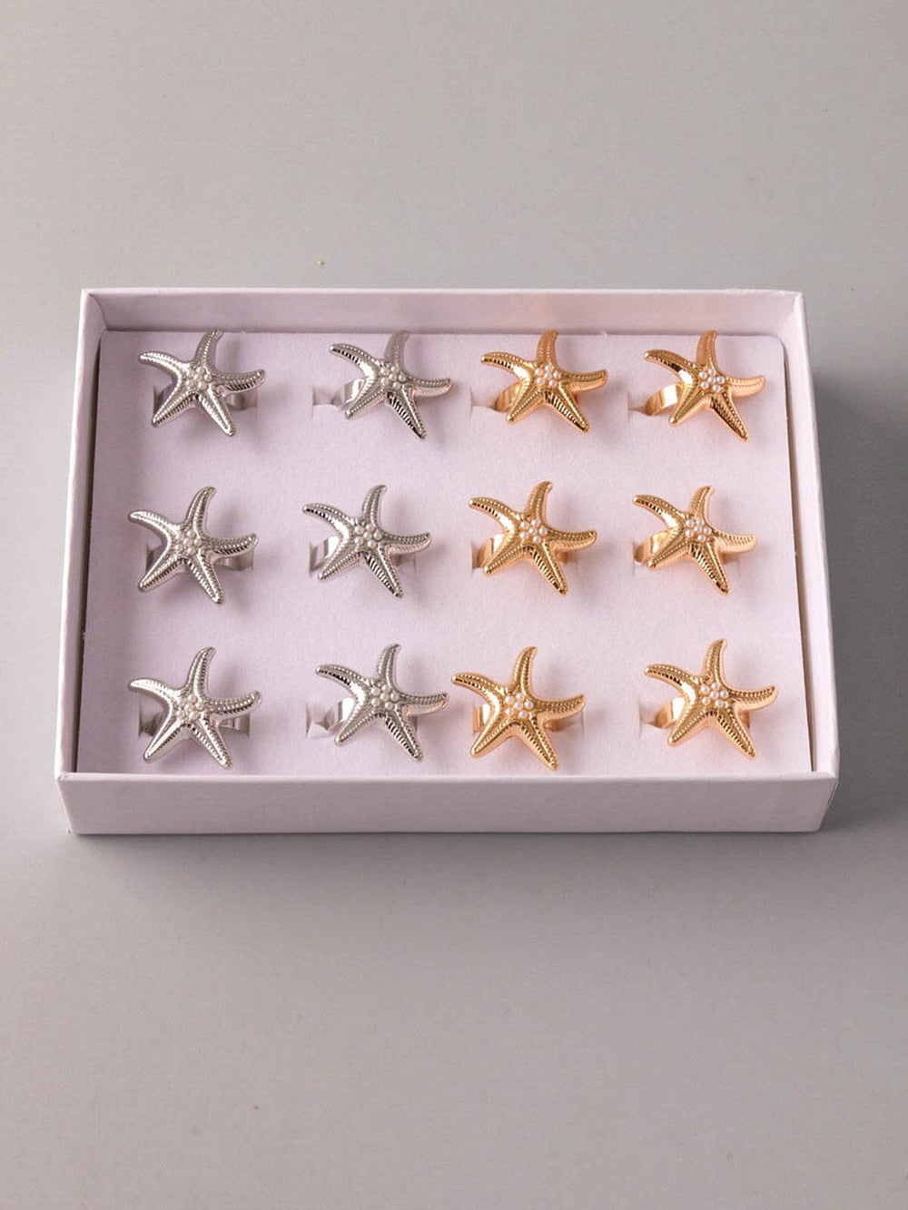 FASHION GOLD & SILVER SEA STAR RINGS