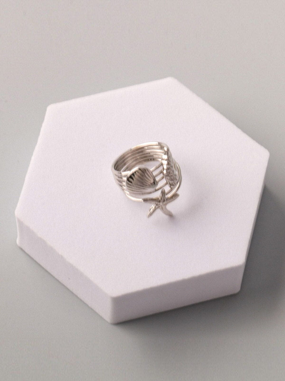 FASHION GOLD & SILVER MULTI PENDANT RINGS