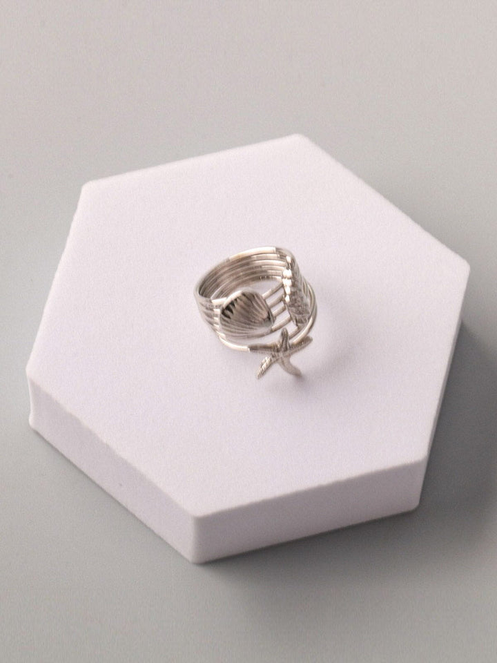 FASHION GOLD & SILVER MULTI PENDANT RINGS