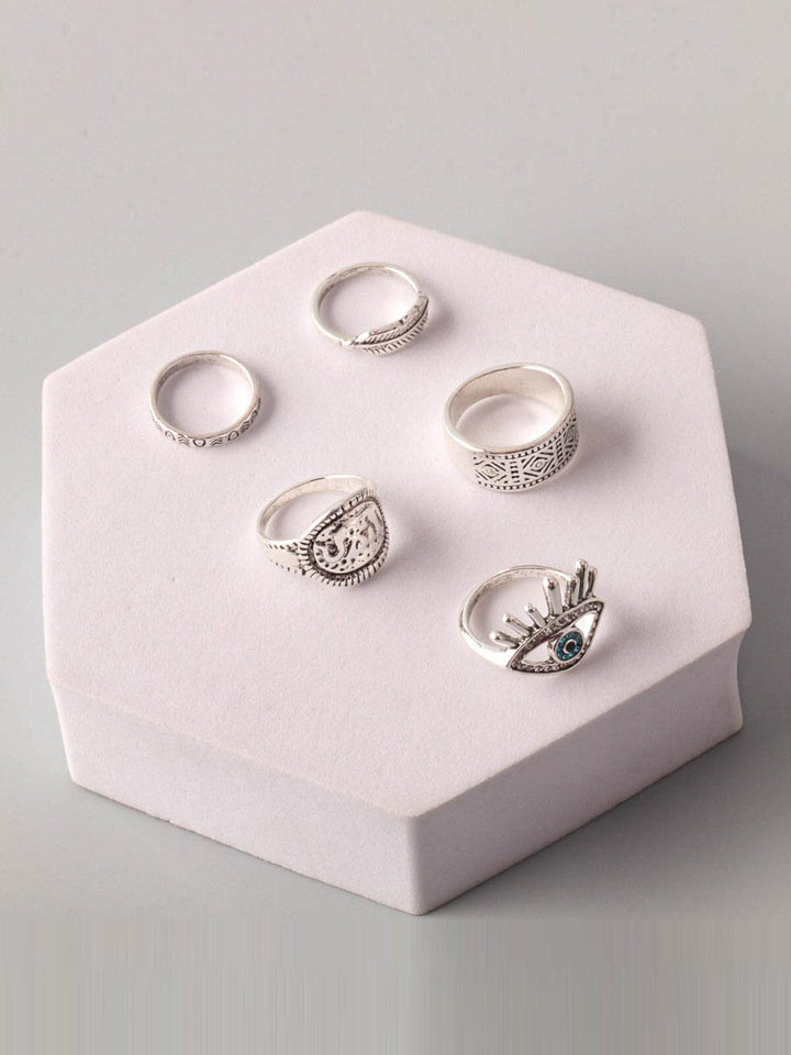 FASHION SILVER MULTI CHARMS RINGS