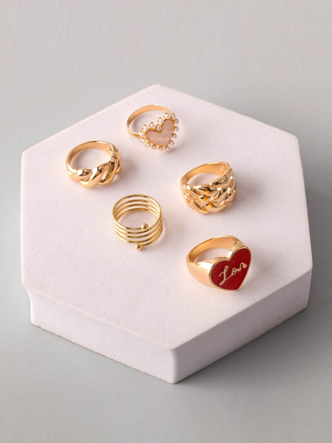 FASHION GOLD MULTI CHARMS RINGS