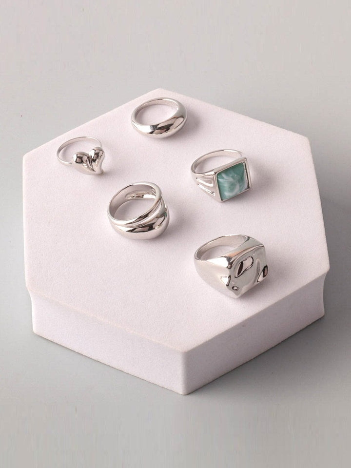 FASHION SILVER MULTI CHARMS RINGS