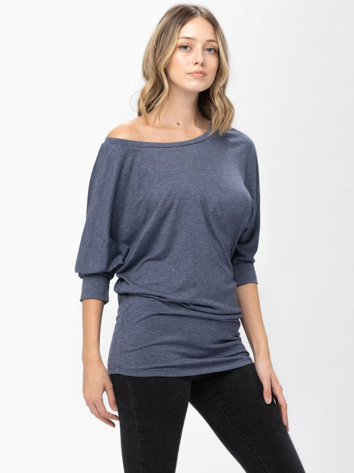 WOMEN'S SHORT SLEEVE SOLID BLOUSE