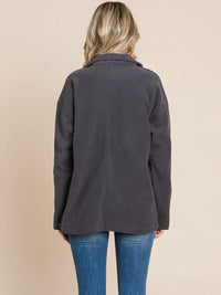 WOMEN'S LONG SLEEVE ZIPPER CLOSURE FRONT POCKETS JACKET