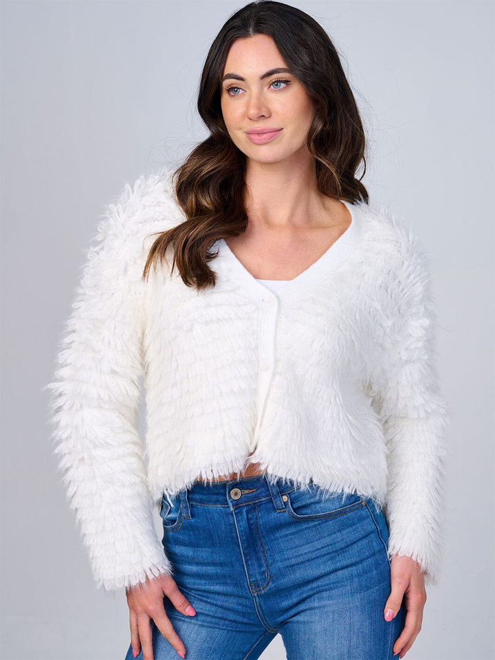 WOMEN'S LONG SLEEVE BUTTON CLOSURE DETAILED SWEATER