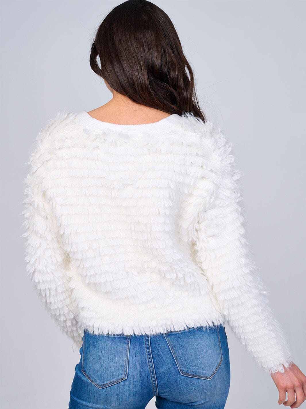 WOMEN'S LONG SLEEVE BUTTON CLOSURE DETAILED SWEATER