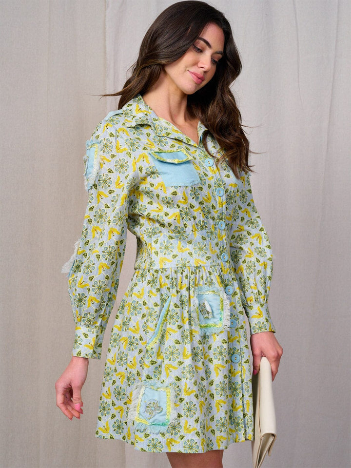 WOMEN'S LONG SLEEVE TASSEL OPEN BACK TUNIC MINI DRESS (Copy)