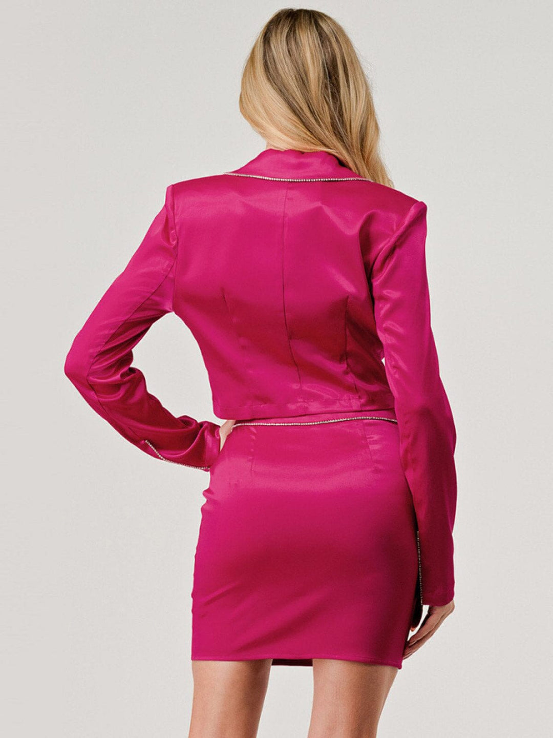 WOMEN'S LONG SLEEVE BLAZER & MINI SKIRT 2PC. SET