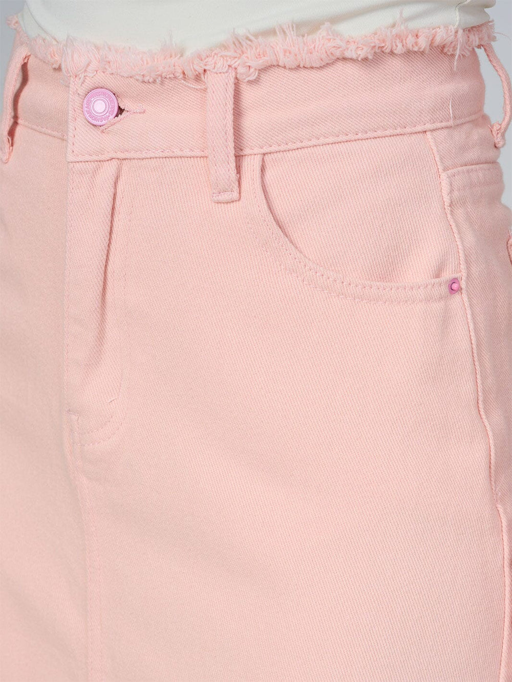WOMEN'S BUTTON CLOSURE POCKETS FRONT SLIT DENIM MAXI SKIRT