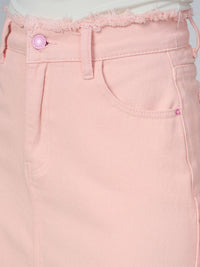WOMEN'S BUTTON CLOSURE POCKETS FRONT SLIT DENIM MAXI SKIRT