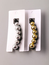 FASHION GOLD & SILVER COLORS BARRETTE HAIR CLIP
