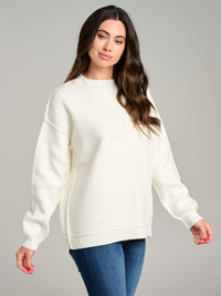 WOMEN'S LONG SLEEVE KNIT PULLOVER SWEATER