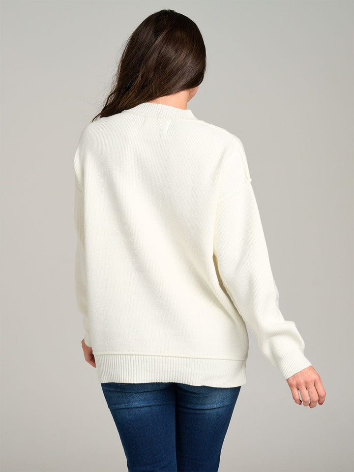 WOMEN'S LONG SLEEVE KNIT PULLOVER SWEATER