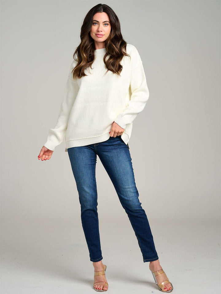 WOMEN'S LONG SLEEVE KNIT PULLOVER SWEATER