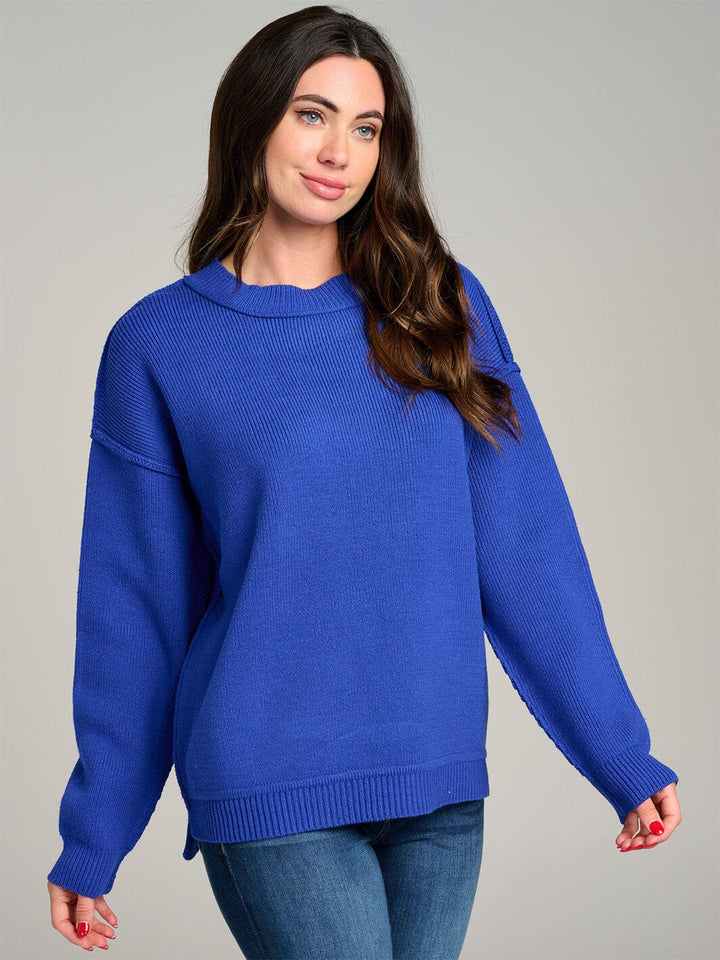 WOMEN'S LONG SLEEVE KNIT PULLOVER SWEATER