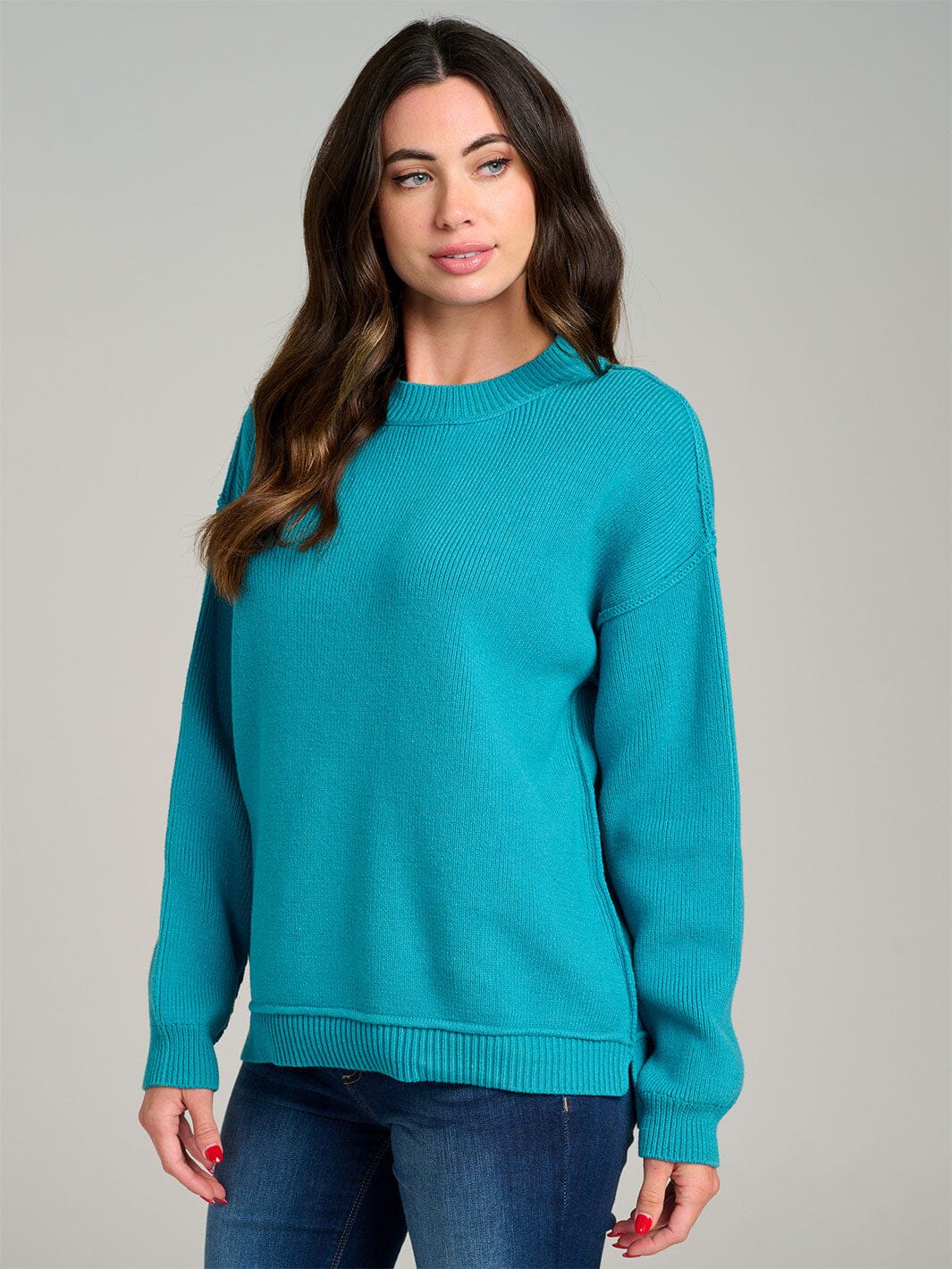 WOMEN'S LONG SLEEVE KNIT PULLOVER SWEATER