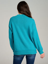 WOMEN'S LONG SLEEVE KNIT PULLOVER SWEATER