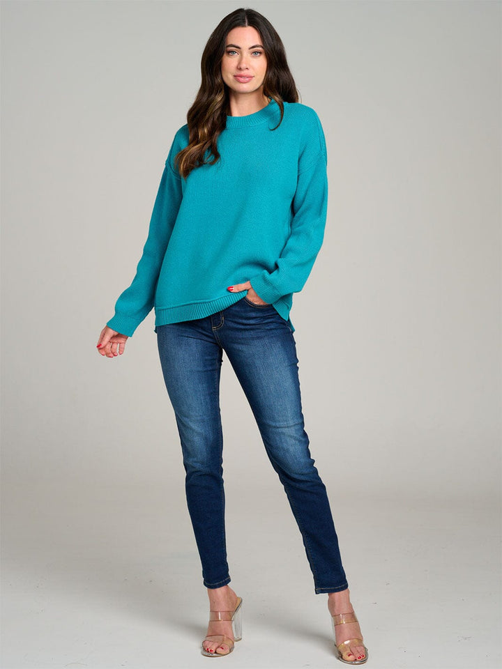 WOMEN'S LONG SLEEVE KNIT PULLOVER SWEATER