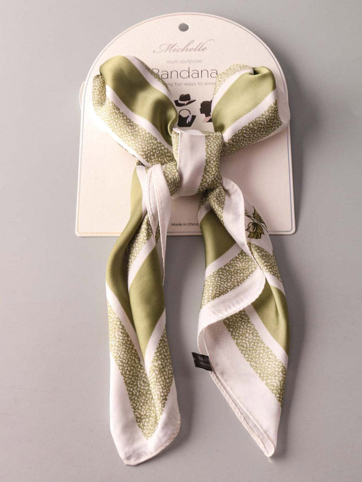 FASHION MULTIPLE USE COLORBLOCK FLORAL BANDANA