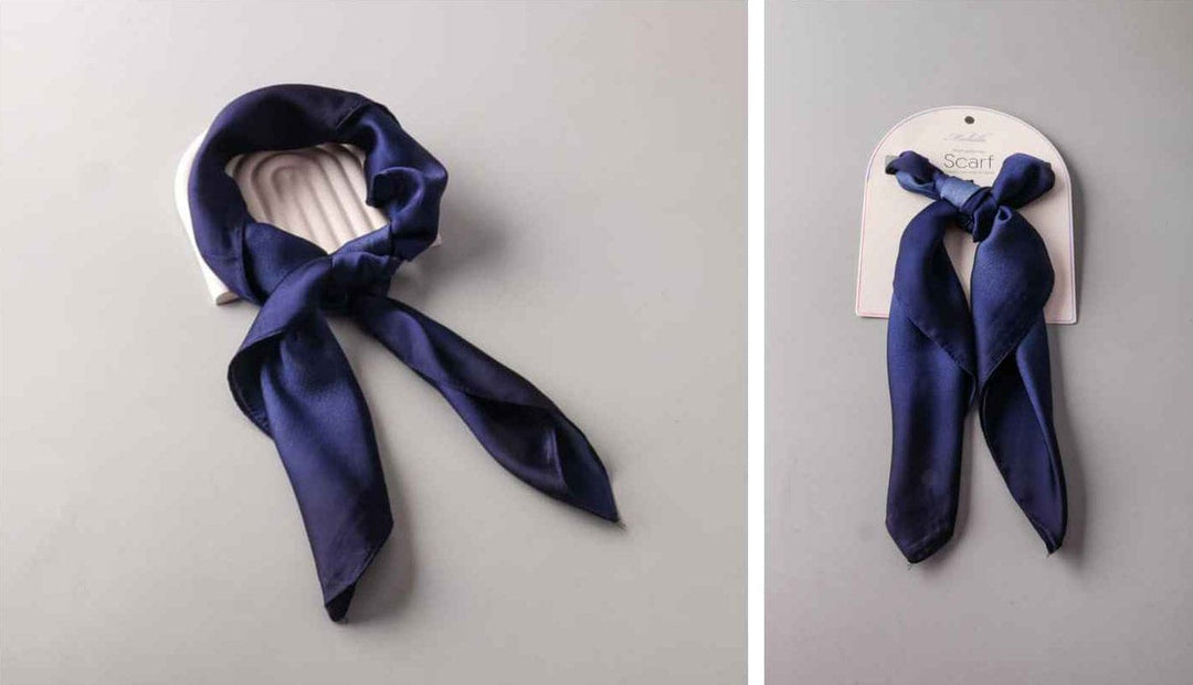 FASHION NAVY MULTI PURPOSE SOLID SCARFS