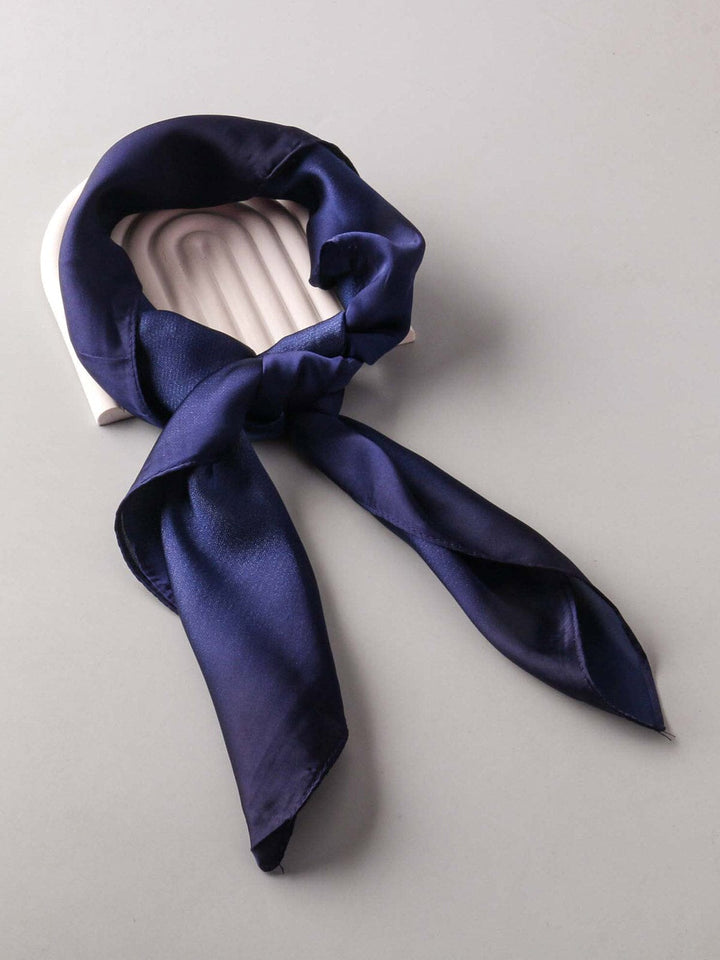 FASHION NAVY MULTI PURPOSE SOLID SCARFS