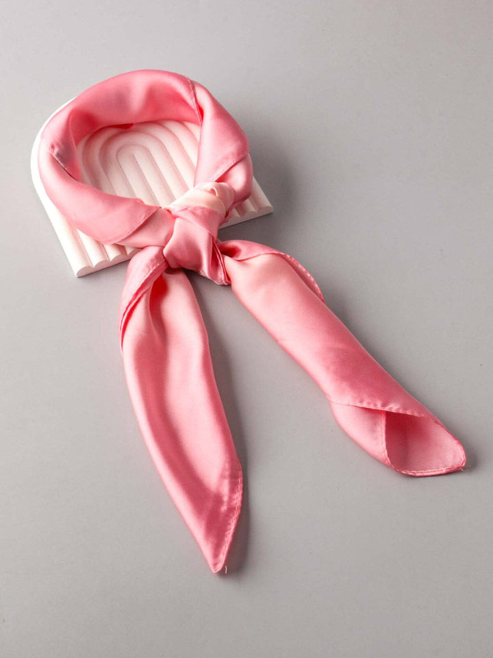 FASHION PINK MULTI PURPOSE SOLID SCARFS