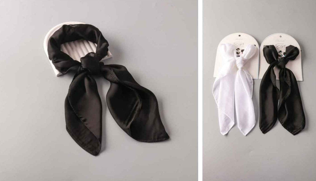 FASHION BLACK & WHITE MULTI PURPOSE SOLID PRINT SCARFS