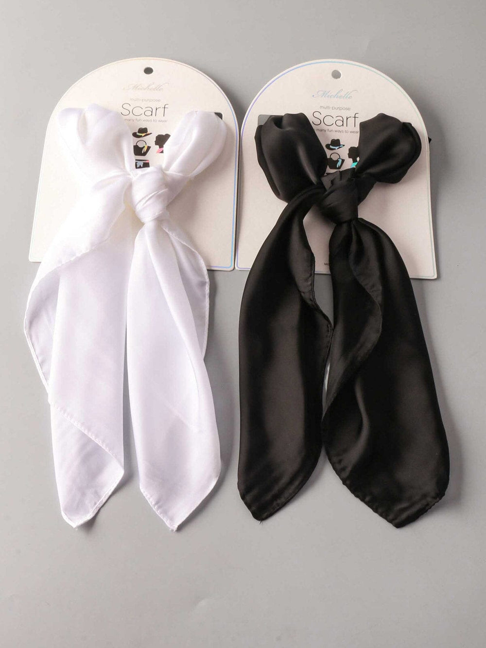 FASHION BLACK & WHITE MULTI PURPOSE SOLID SCARFS